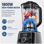 Hicloud 1800W 2-in-1 Blender and Grinder Combo, 68oz Countertop Blender with 27oz Grinding Cup, Professional High-Speed Motor