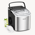 Hicloud Portable Countertop Ice Maker, 9 Bullet Ice Cubes in 6 Minutes, 26lbs Daily Output, Self-Cleaning Function