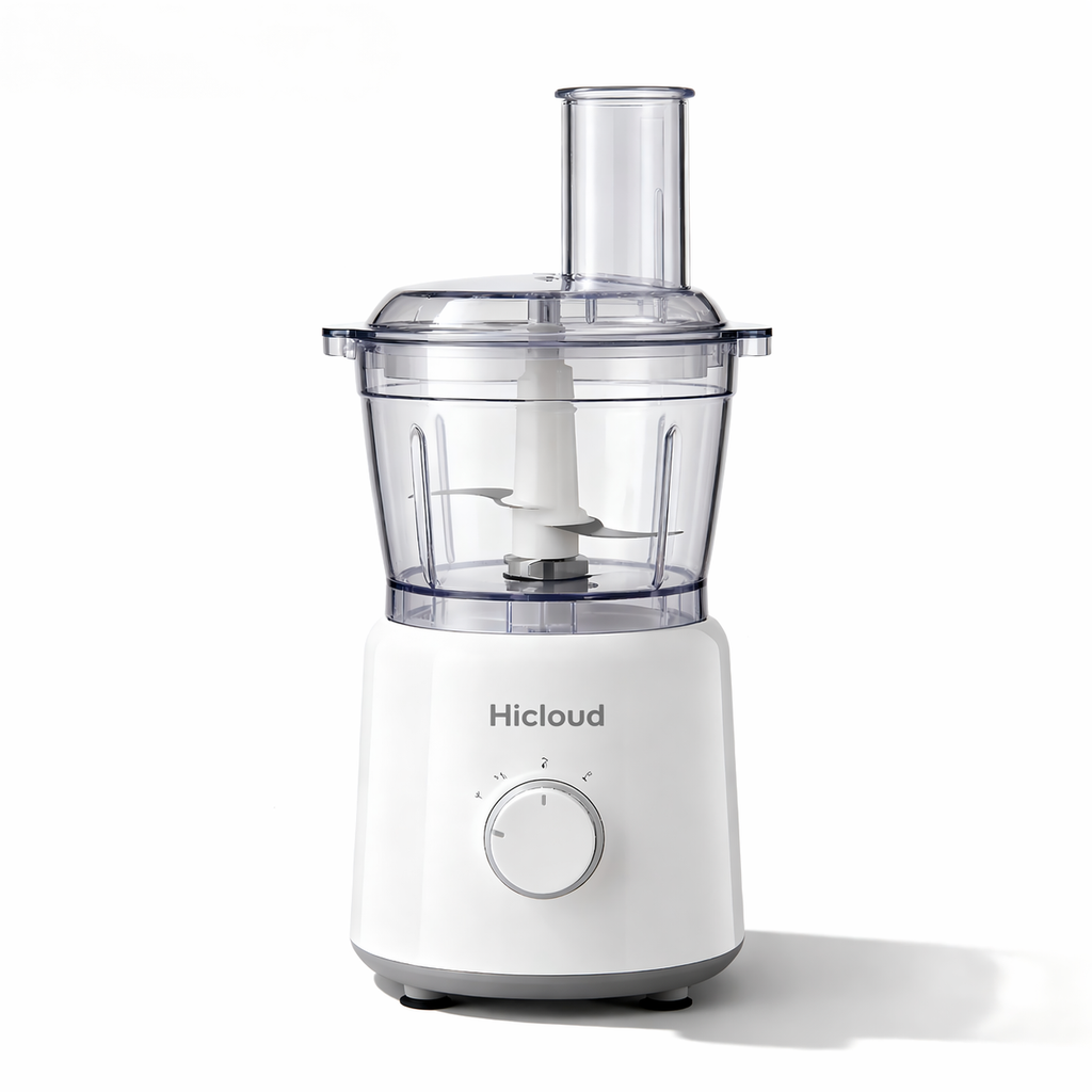 Hicloud 10-Cup Food Processor with Accessories by Drew Barrymore, 500W Motor with Variable Speed Control