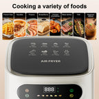 Hicloud 7.5QT Air Fryer, 1600W Multifunction Airfryer with Visible Window, Adjustable Time＆Temperature, Nonstick, 85% Less Oil