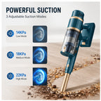 Hicloud Lightweight Cordless Vacuum Cleaner, Stick Vacuum Cleaner for Carpet & Woodfloor
