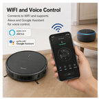 Hicloud Robot Vacuum and Mop Combo, 2300Pa WiFi Robot Vacuum Cleaner with Voice Control and Zig-Zag Cleaning