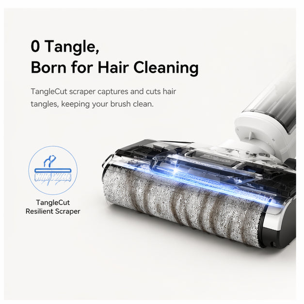 Hicloud Wet Dry Vacuum & Mop Combo, 18,000Pa Powerful Suction, 180° Lie-Flat Reach for Low Furniture