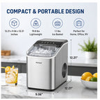 Hicloud Nugget Ice Maker, 35lbs Daily Production, First Batch in 10 Mins, Spiral Extrusion System for Restaurant-Style Ice.