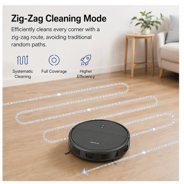 Hicloud Robot Vacuum and Mop Combo, 2300Pa WiFi Robot Vacuum Cleaner with Voice Control and Zig-Zag Cleaning