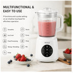 Hicloud 3-in-1 Blender & Food Processor Combo, 800W Peak Power Kitchen System with 48oz Glass Jar, 20oz Travel Cup