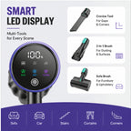 Hicloud Cordless Vacuum Cleaner, 550W/48kPa Powerful Stick Vacuum, Lightweight Upright for Home Hard Floor Carpet Pet Hair