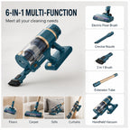 Hicloud Lightweight Cordless Vacuum Cleaner, Stick Vacuum Cleaner for Carpet & Woodfloor
