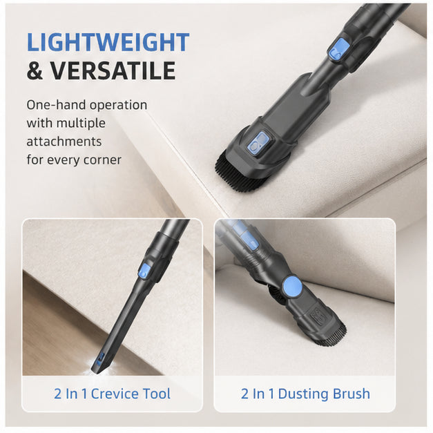 Hicloud Cordless Vacuum Cleaner, 38000PA/450W 50min 2500mah for Home Pet Hair Carpet Wood Floor