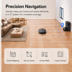 Hicloud 8000Pa Robot Vacuum and Mop Combo, Self-Emptying Robot Vacuum with Smart Mapping, 75 Days Hands-Free Cleaning