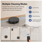 Hicloud Robot Vacuum and Mop Combo, 2300Pa WiFi Robot Vacuum Cleaner with Voice Control and Zig-Zag Cleaning