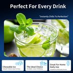 Hicloud Countertop Ice Maker, Soft Chewable Ice Maker Machine with Water Tank and Ice Scoop, 8-10 Minute First Ice, 44 lbs/24H, Silent & Auto-Cleaning, Suitable for Home/Office/Gatherings