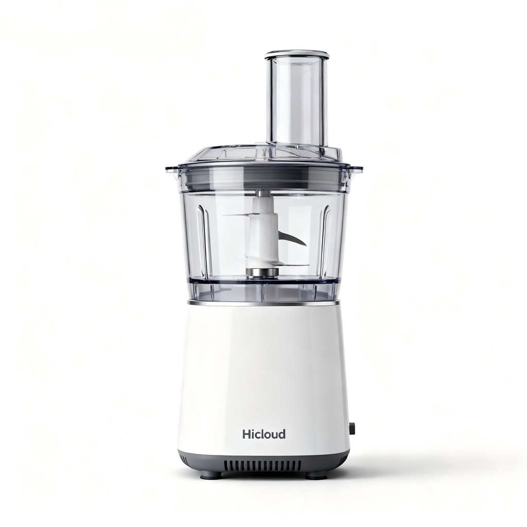 Hicloud 12-Cup Food Processor, Stack & Snap Design with Extra Large Feed Chute, Reversible Slicing & Shredding Disc