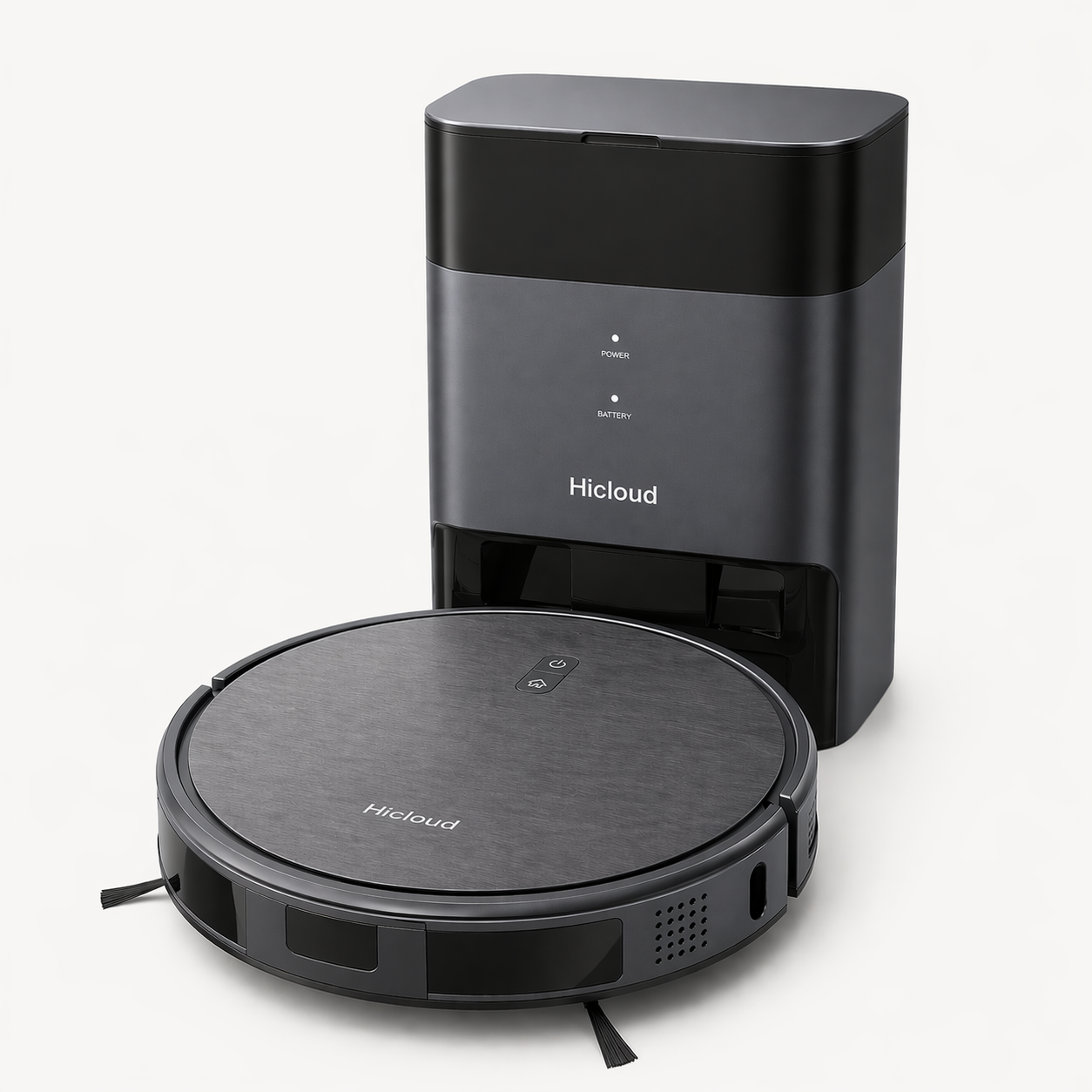 Hicloud 8000Pa Robot Vacuum and Mop Combo, Self-Emptying Robot Vacuum with Smart Mapping, 75 Days Hands-Free Cleaning